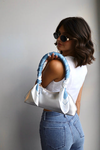 Detroit Blue Floral Scarf