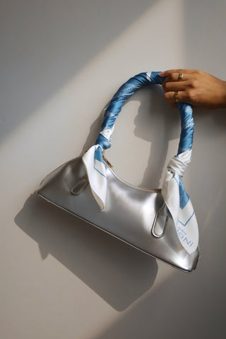 Detroit Blue Floral Scarf