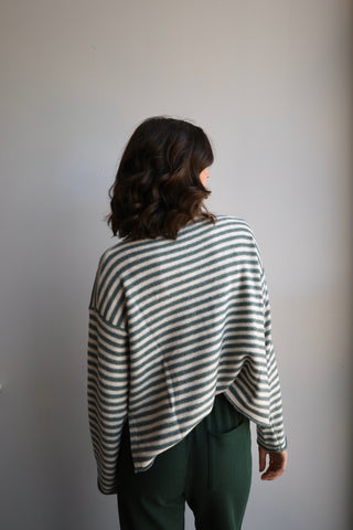 Allover Striped Jade Knit