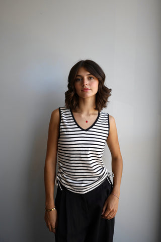 Striped Slub Jersey Tank