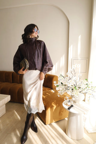 Luxe Vegan Leather Bomber