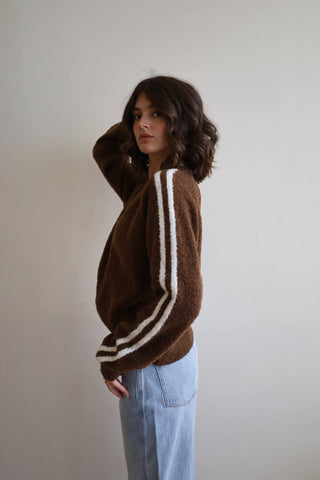 Boucle Knit Zip-Up Jacket