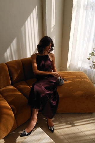 Aubergine Elegant Maxi Dress