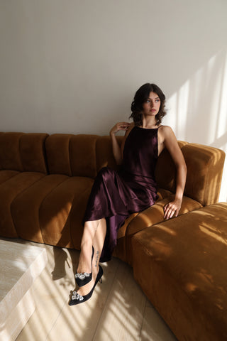 Aubergine Elegant Maxi Dress
