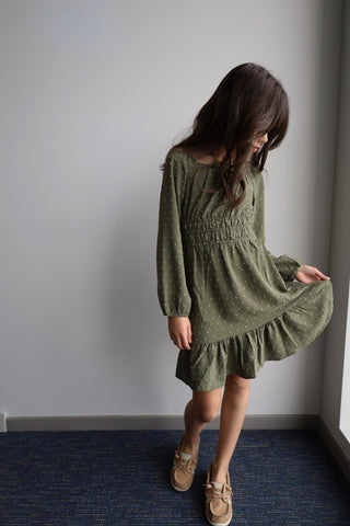 YOUTH Dot Smocked Dress