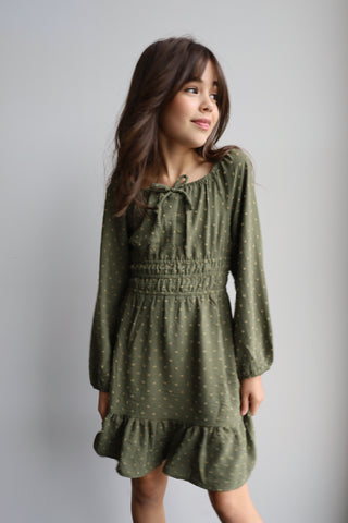 YOUTH Dot Smocked Dress