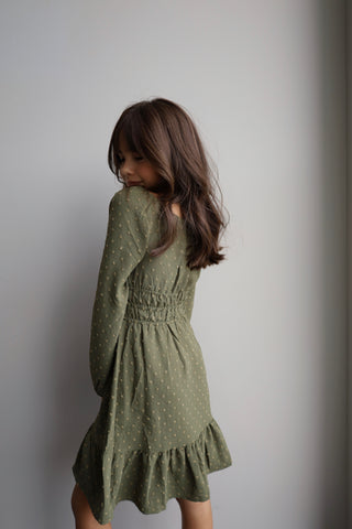 YOUTH Dot Smocked Dress