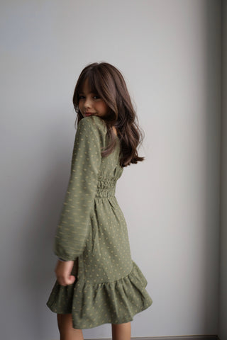 YOUTH Dot Smocked Dress