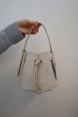 Vegan Suede Top Handle Bag