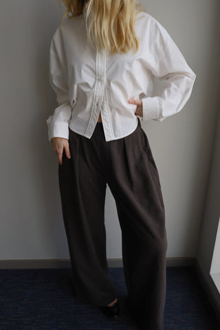 Pinstripe Chocolate Trousers
