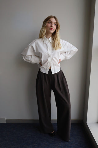 Pinstripe Chocolate Trousers