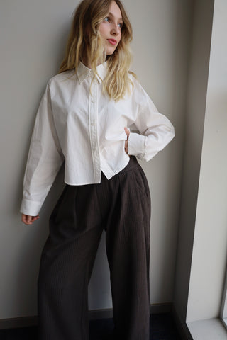 Pinstripe Chocolate Trousers