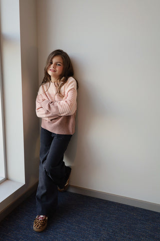 YOUTH Striped Blushed Knit