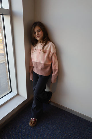 YOUTH Striped Blushed Knit