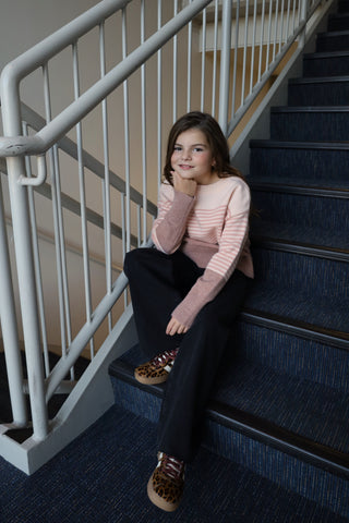 YOUTH Striped Blushed Knit