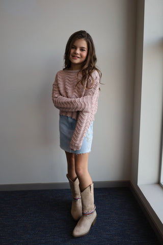 YOUTH Pointelle Mauve Knit