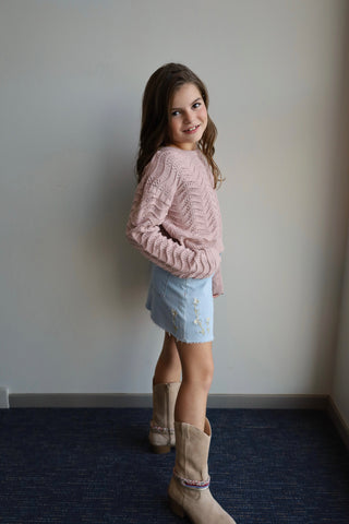 YOUTH Pointelle Mauve Knit