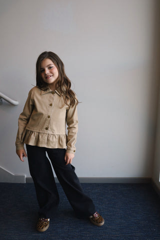 YOUTH Peplum Twill Jacket