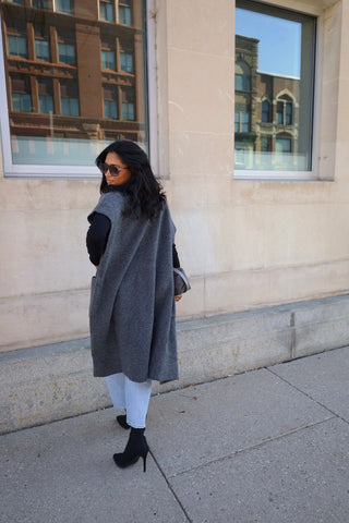 Longline Vest Cardigan
