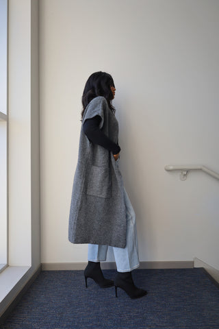 Longline Vest Cardigan