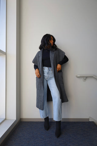 Longline Vest Cardigan