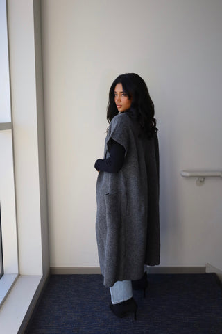 Longline Vest Cardigan