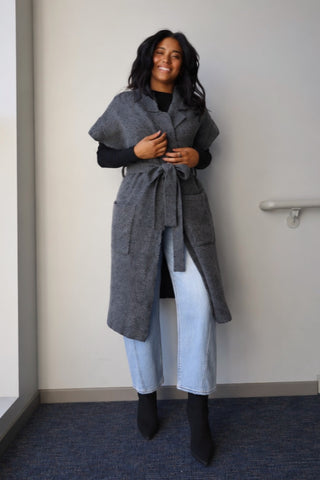Longline Vest Cardigan