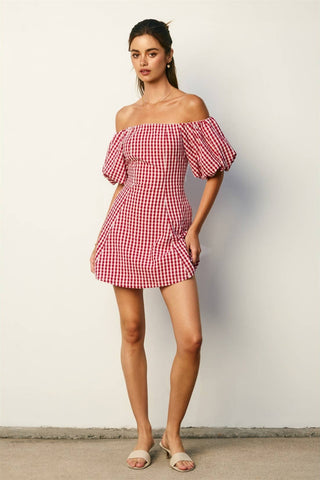Retro Gingham Mini Dress