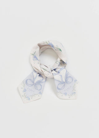 Bow & Floral Square Scarf