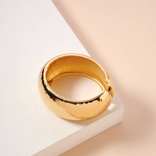 Hammered Alloy Cuff Bracelet