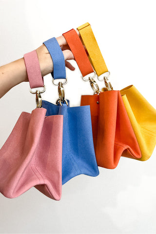 One-Of-A-Kind Suede Wristlet Bags