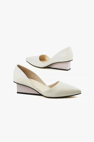 Square Wedge Pointed Toe Heel