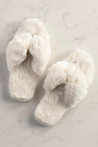 Fuzzy Cushy Thong Slippers