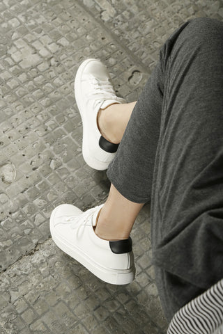 Leather Tab Trainers